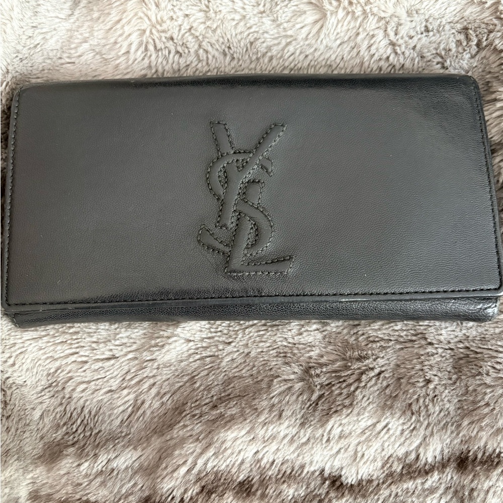 YSL Black Leather Wallet